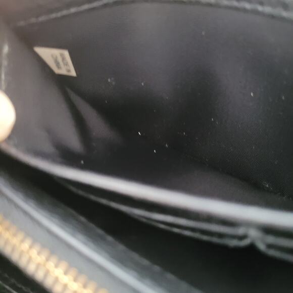 Tory Burch Thea Black Cowhide Leather Zip Around Large Wallet Long Clutch Tassel - Picture 6 of 10